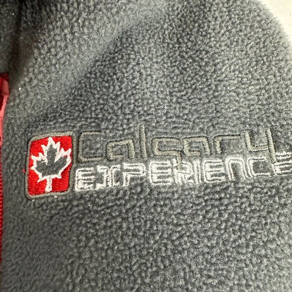 Calgary Experience Mens Fleece Full Zip Jacket Size M Gray - Picture 6 of 6